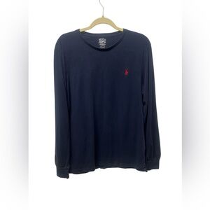 Ralph Lauren long sleeve tee.‎  Navy blue.